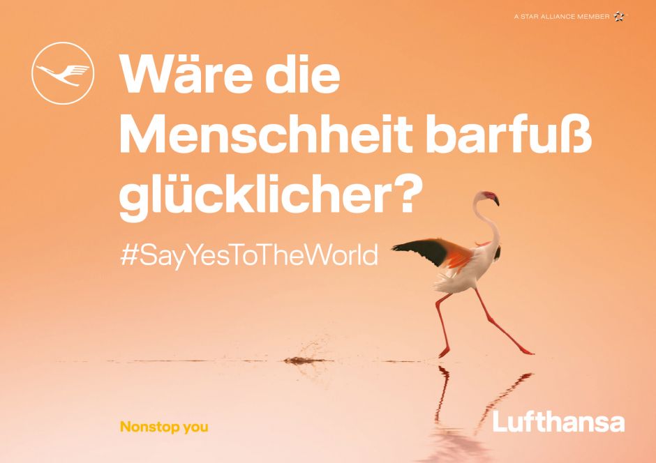 Lufthansa - Wäre die Menschheit barfuß glücklicher